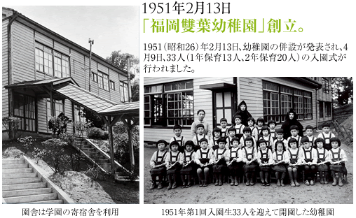1951年2月「福岡雙葉幼稚園」創立。